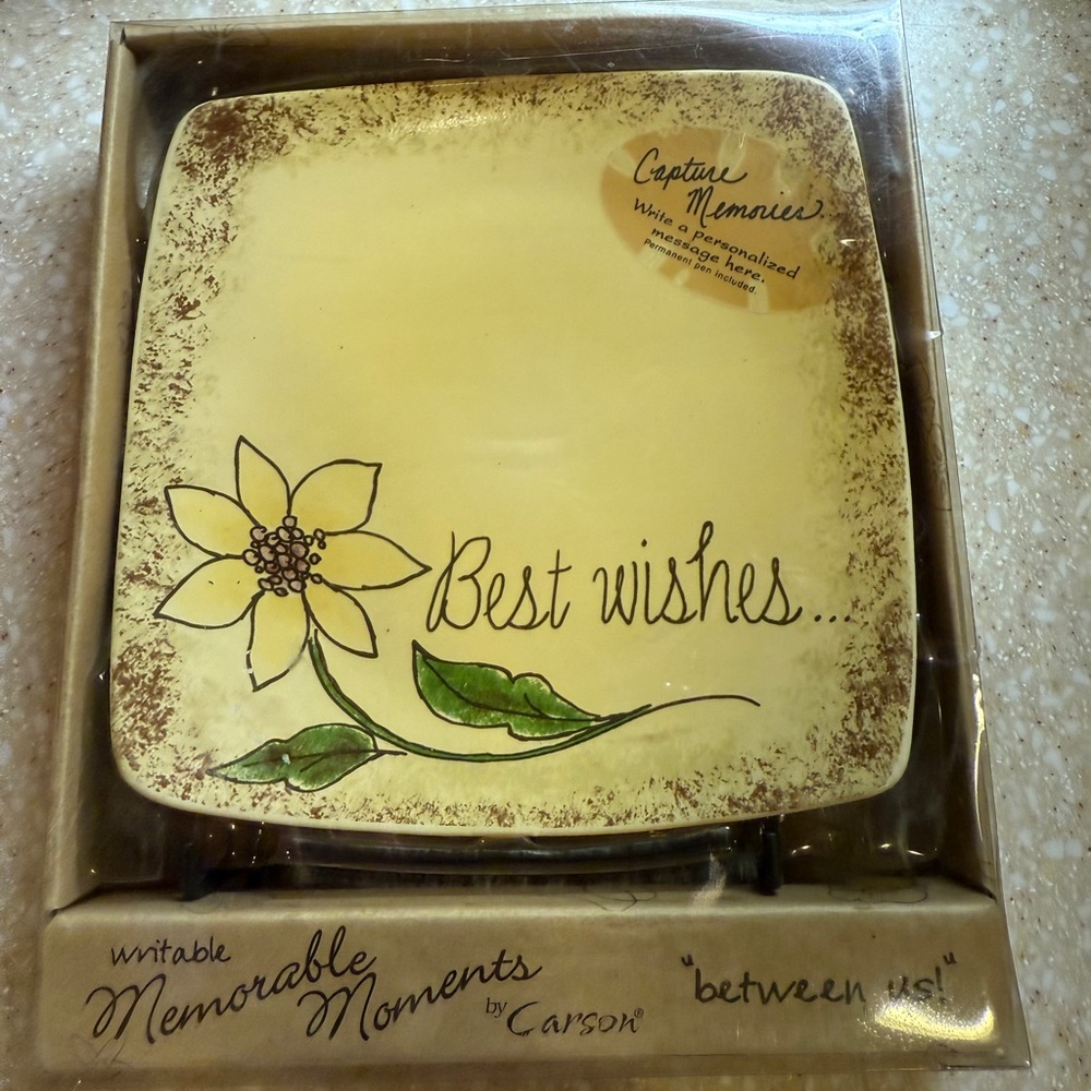 Carson Best Wishes Plate Writable memorable moments between us NEW